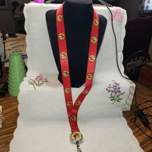 Super Cute Buc-ee's Lanyard Retractable And Clip-On. Red, Yellow, Black Colors